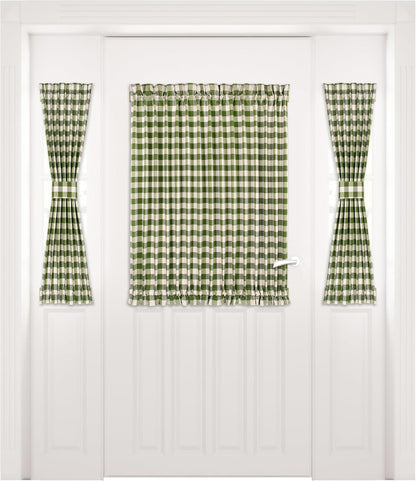 Buffalo Check French Door Panel, 54x40, Sage