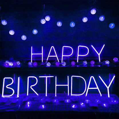 ENUOLI LED Letter Neon Sign Lights Alphabet Letter Marquee Signs Neon Night Lights Battery and USB Operated Neon Letters Neon Words Wall Lights for Christmas Birthday Wedding Party Bar Bedroom (P)