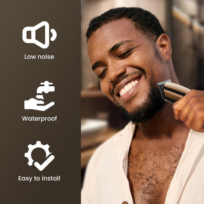 SHPAVVER Beard Trimmer for Men: Professional Barber Hair Clippers - 12-in-1 Cordless Grooming Kit - Waterproof Electric Razor with Turbo Speed & Precision Blades