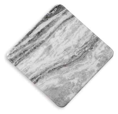 Signature Design by Ashley Keithwell Contemporary Marble Top Accent Table, Gray