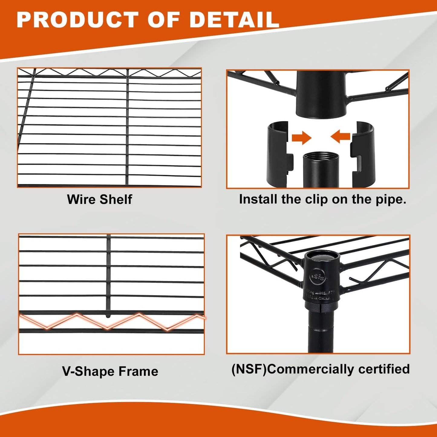 3-Tier 23"x13"x31" 170 lbs PayLessHere | Wire Shelf with Wheels | | Black | Adjustable Racks | Heavy-Duty Storage