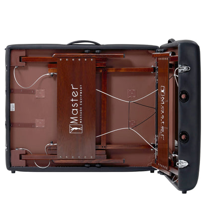 Master Massage 30" Del Ray Pro Portable Massage Table (30" W x 84" L), 750 lbs. Capacity, 3" Cushioning, Black