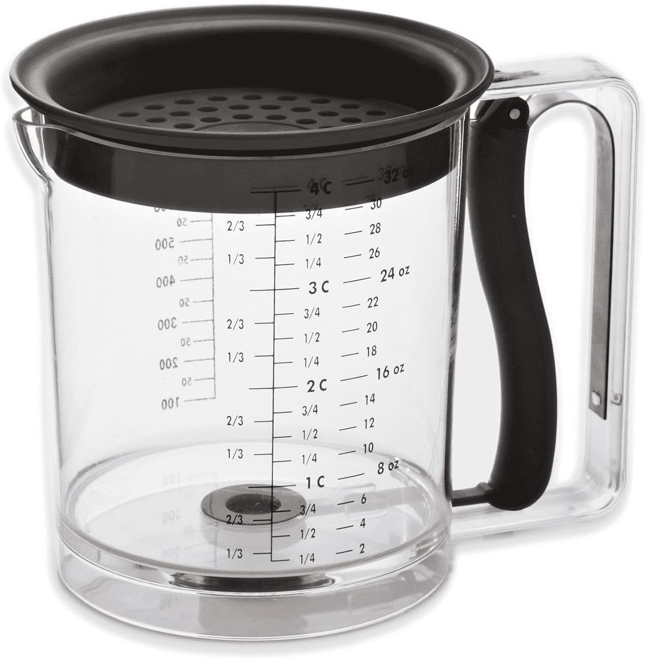 Amco 32oz Grease Separator, Bottom Release, Mess-Free Pouring, Dishwasher Safe