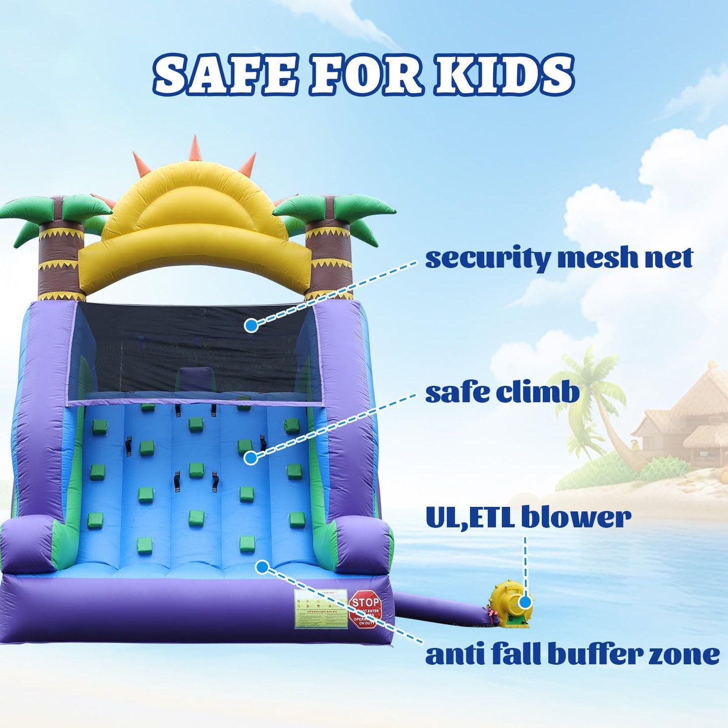 26FT(L) Commercial Grade Water Slide for Adults, (Double Slides) (Heavy Duty Full PVC) (Big Airtight Water Pool), (1100w UL Blower), Inflatable Waterslide for Backyard, Outdoor Blow up Park