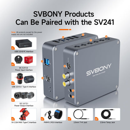 SVBONY Astro Power Management Box & Dew Protection Kit, SV172 320mm & 430mm Dew Heaters Bundle with SV241 Pro Astronomical Telescope Power Management Box, Remote Control for Astrophotography