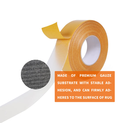 TAPEBEAR Heavy-Duty Double Side Carpet Tape, Carpet Tape for Rug, Wood, Floor, Residue-Free Rug Tape, Multipurpose Gripper Non Slip Tape, 4inch X 40yard