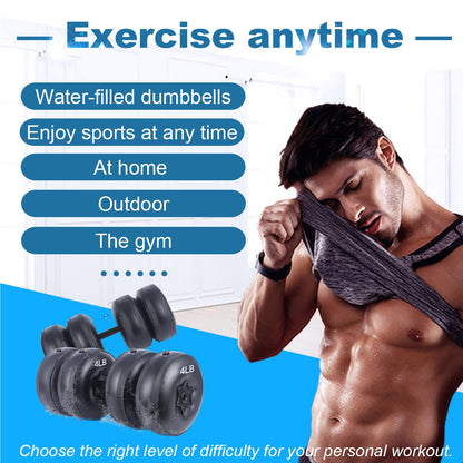 Water Filled Dumbbells Set - Water Filled Weights - Portable Travel Weights - Weights Adjustable Dumbbells - Portable Fitness Equipment - Strength Training - Fitness and Shaping
