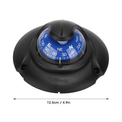 Wene Boat Compass Dash Mount Flush, Boating Compass Dashboard Suction with LED Light, Navigation Marine Compass Boats Surface Mount Electronic LED Light Marine Digital Compass for Car Boat Truck