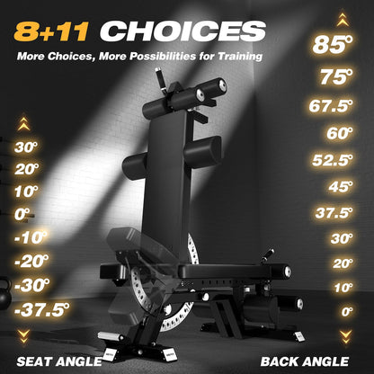 KeppiFitness Weight Bench, 1500LBS Capacity Workout Bench, 17” Bench Press Height, 11+8 Adjustable Weight Bench with Flat/Incline/Decline Angle and On-end Storage - Bench6000 (2026 Version Black Frame)