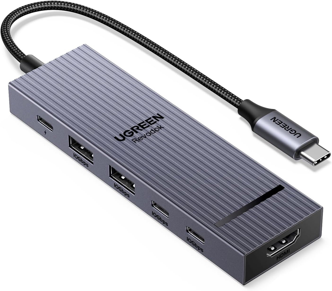 UGREEN Revodok Pro USB-C Hub 6 in 1 10Gbps 4K 60Hz HDMI, 100W Power Delivery for MacBook Pro/Air, iPad Pro, Thinkpad Rog Ally and More.