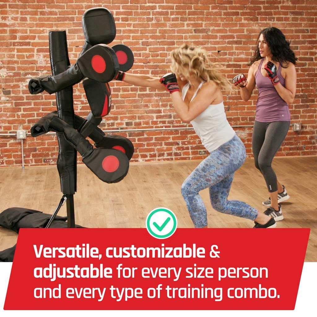 UFC BAS Body Action System Deluxe - Professional Freestanding Home Training Equipment System for MMA, Kickboxing, Muay Thai and Martial Arts - Adjustable Punching and Kicking Pads