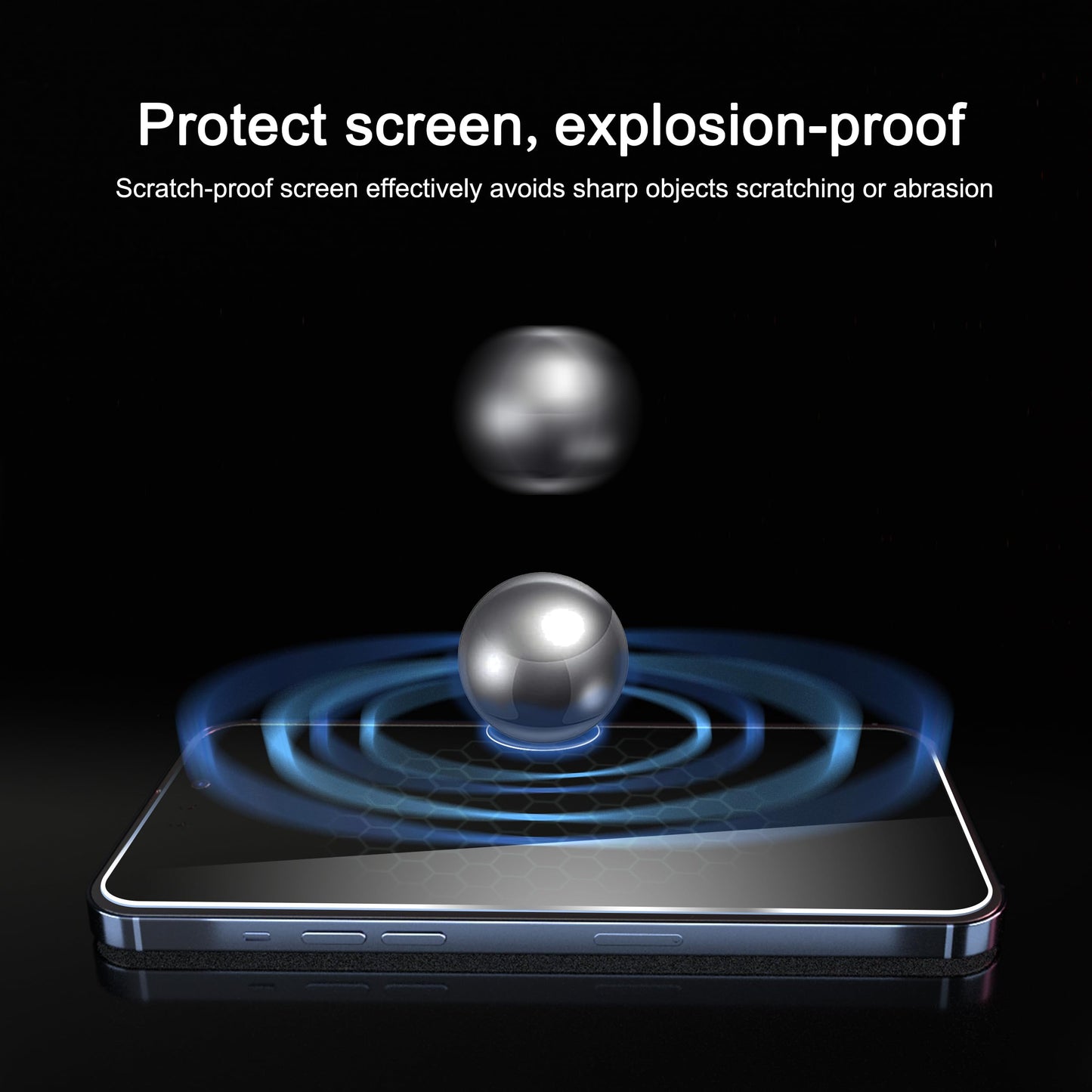 Ailun Screen Protector for iPhone 16 / iPhone 15 / iPhone 15 Pro [6.1 Inch] Display 3 Pack Tempered Glass, Dynamic Island Compatible, Case Friendly [Not for iPhone 16 Pro 6.3 Inch].