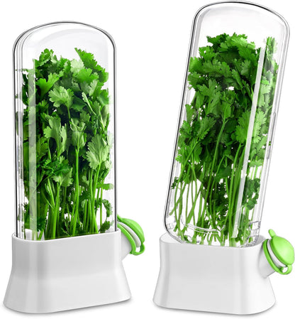 2 2-3 Baderke Pieces Herb Saver for Refrigerator Herb Keeper Herb Storage Containers Herb Saver Pod for Cilantro