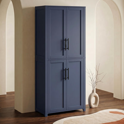 Casaphoria Kitchen Pantry Cabinet, 67" Tall Freestanding Kitchen Cabinet with 4 Adjustable Shelves, 28" W Storage Cabinet for Kitchen Pantry Organization (Navy Blue, Single)
