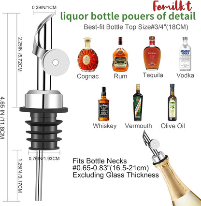 12 Pack) Liquor Pour Spout,Pour Spout for Liquor Bottles,Automatic Olive Oil Dispenser Spout,liquor dispenser,Olive Oil