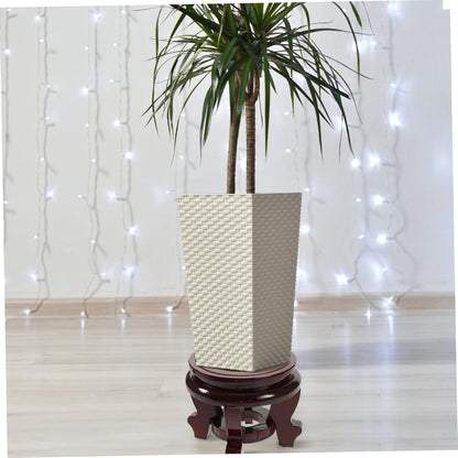 Wooden Flower Pot Base, Asian Wooden Vase Stand, Mini Bonsai Storage Rack for Potted Plants