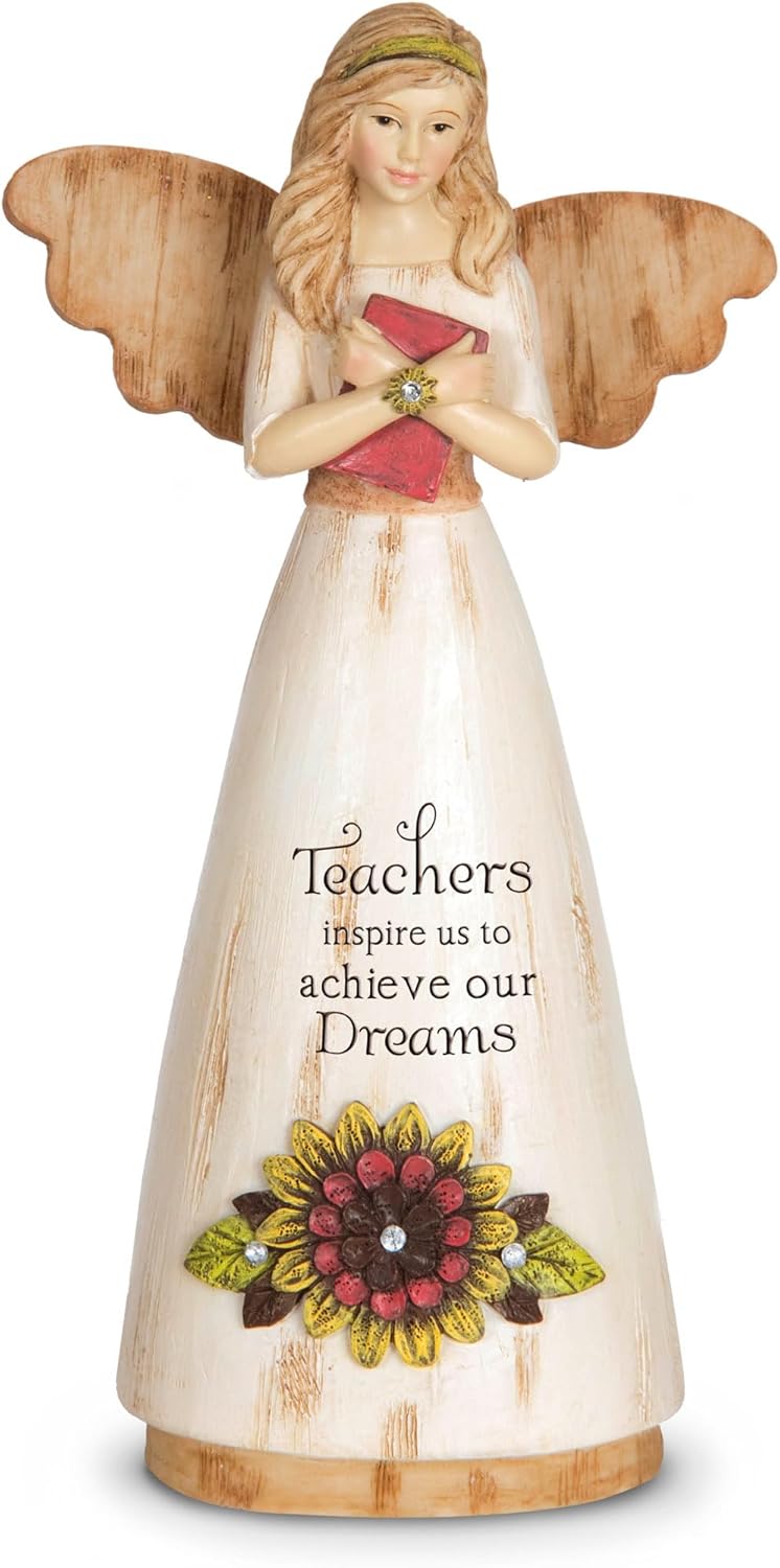 Pavilion Gift Company 03013 Beige Teacher Angel Figurine, 6-Inch