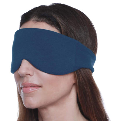 Happyluxe Escape Sleep Mask - Buttery Soft Airplane Eye Mask for Sleeping or Napping in Bed. Machine Washable. - Jet Black, Made in USA