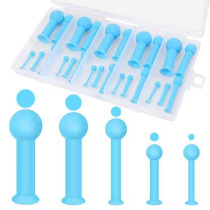 25 PCS Hole Maker for Resin - 5 Sizes(2/3/4/6/8mm), AHIER Suction Silicone Holes Tools Without Drilling for Epoxy & UV Resin Molds Tools for Making Jewelry, Keychain, Earring, Pendant DIY Craft
