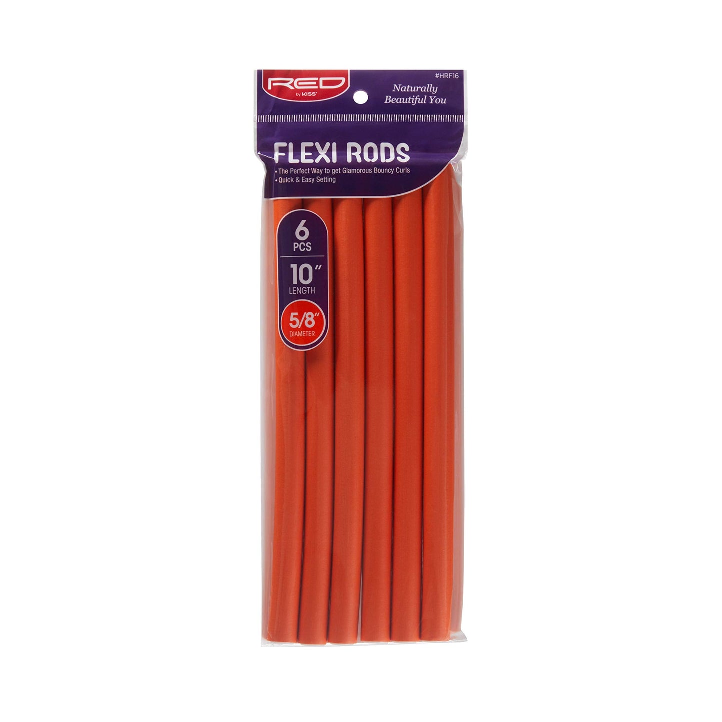 Red by Kiss 36PCS Flexi Rods, Flexible Curling Rods, Twist Foam Hair Rollers, No Heat Hair Curlers 7" Sets