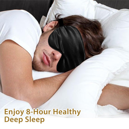4 Pack Silk Sleep Mask - 100% Blackout, Zero Eye Pressure, Blindfold with Adjustable Strap, Super Soft Travel Eye Covers (Black, Pink, Blue, Purple)