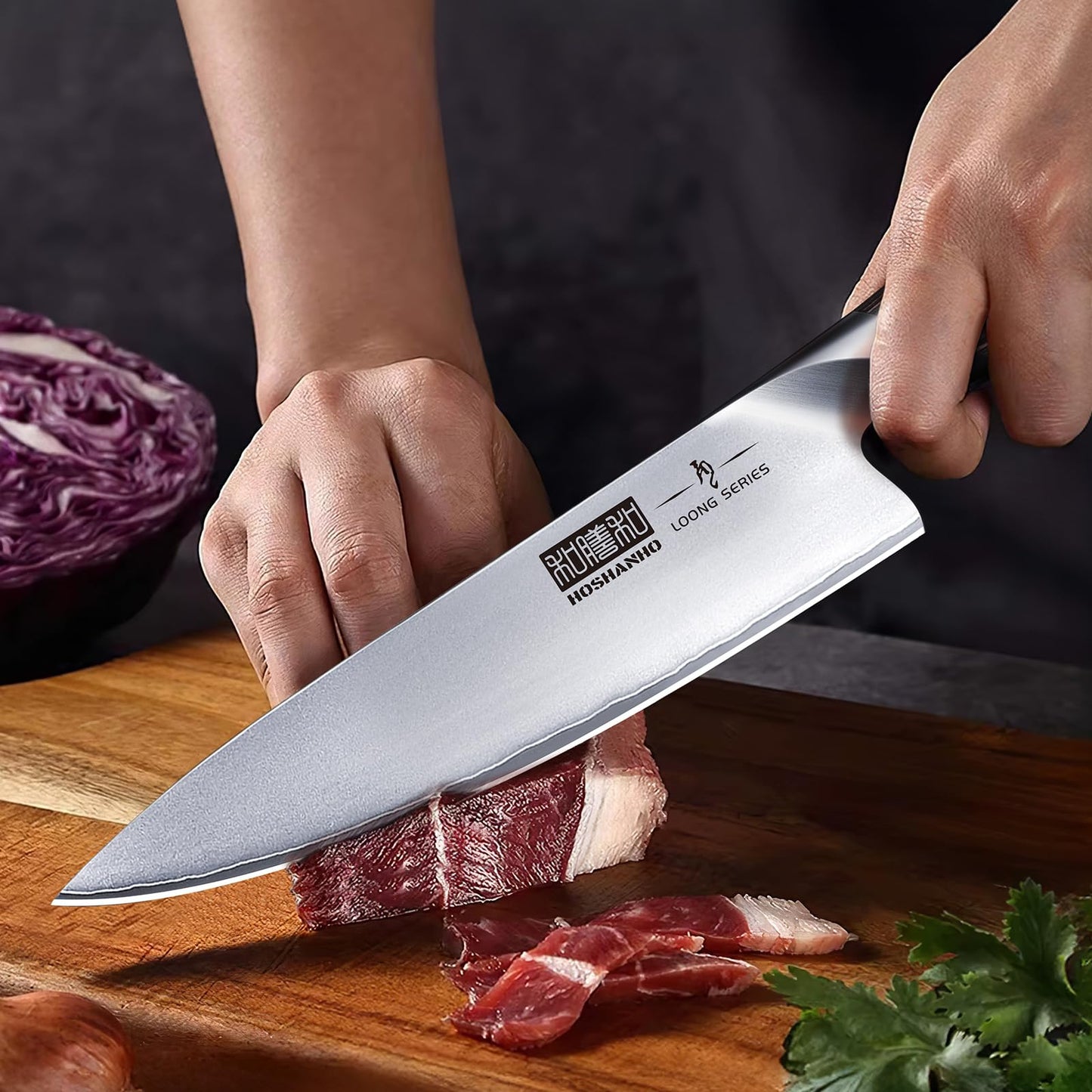 HOSHANHO Kitchen Knife Set with Block, 14-Piece Professional Ultra Sharp Knife Block Set in Knife Drawer Organizer, Japanese High Carbon Stainless Steel Chef Knives Set with Sharpener