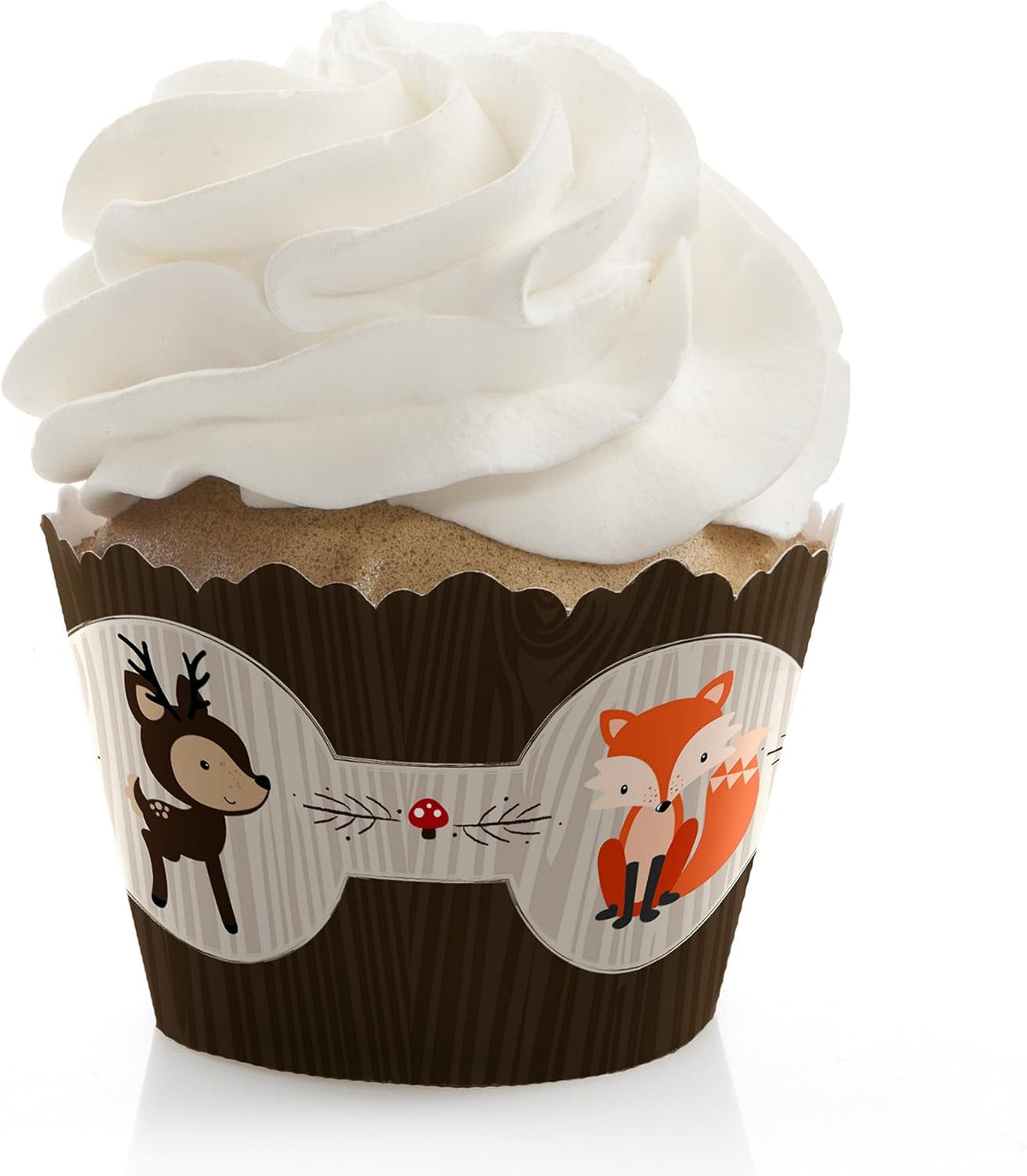 Big Dot of Happiness Woodland Creatures Cupcake Wrappers Set, 12
