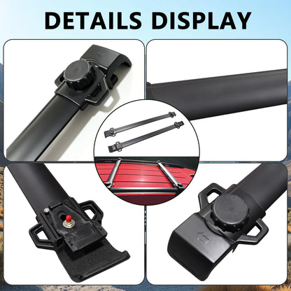 ROSY PIXEL 4Pcs Roof Rack Side Rails + Cross Bars for 2016-2023 Jeep Renegade Rooftop Luggage Rack Black