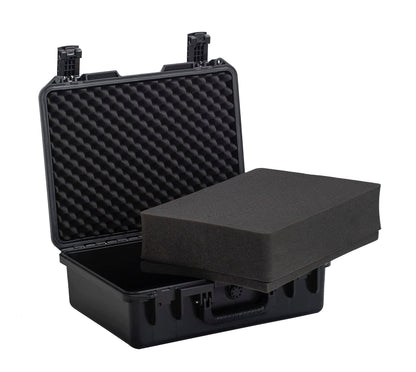 MEIJIA Premium Waterproof Hard Compact Camera Case with customizable fit foam,Full Protection with Light&Convenient Design,19.3"x15.25"x7.3".,Elegant Black