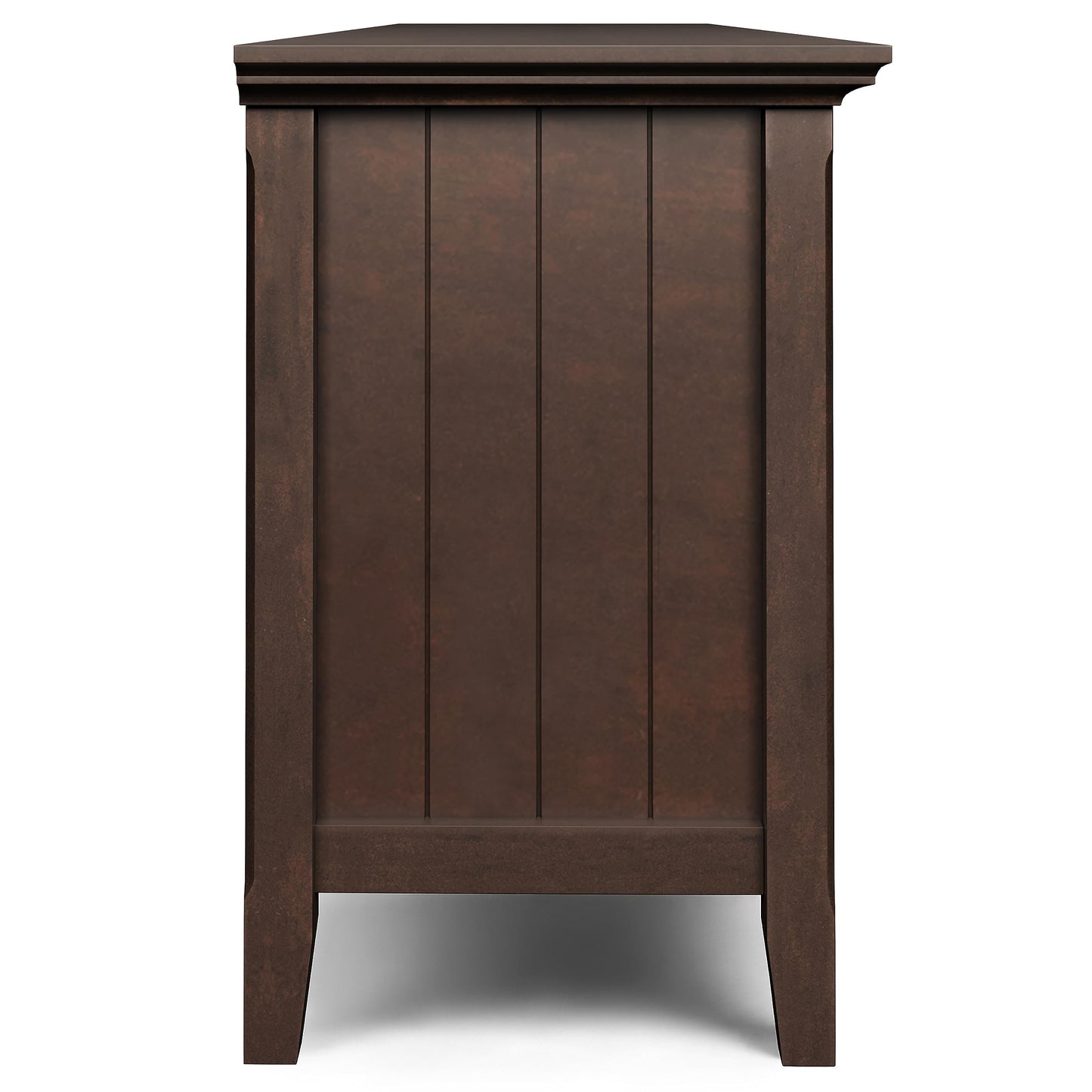 SIMPLIHOME Acadian TV Stand - 60 inch Wide Solid Wood Media Console in Black, Transitional Entertainment Center for Living Room for TVs up to 65 Inches with Glass Cabinets, Drawers and Shelves