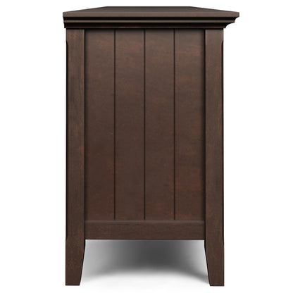 SIMPLIHOME Acadian TV Stand - 60 inch Wide Solid Wood Media Console in Black, Transitional Entertainment Center for Living Room for TVs up to 65 Inches with Glass Cabinets, Drawers and Shelves