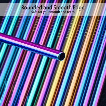[30 PCS] Value Pack Metallic Reusable Stainless Steel Straws, Tomorotec Home Metal Straw Sets with Brushes