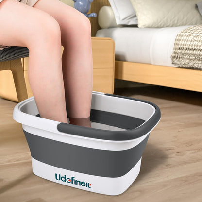Udefineit Foot Bath Basin, Foldable & Portable Foot Soak Tub with Massage Acupoint for Foot Spa Bath, 15L/4 Gallon, Foot Massager Soaking Bath Basin Bucket for Pedicure Home Spa Treatment (Green)