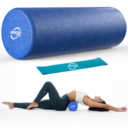 Invincible Fitness EPP Foam Roller for Deep Tissue Massage – Enhance Recovery, Relieve Pain, and Boost Mobility for a Stronger, Healthier You (Purple)