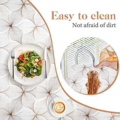 Quttisay Shelf Liner for Kitchen Cabinets,Non Adhesive Cabinet Liner,Non-Slip Drawer Liner,Waterproof Shelf Liner Easy to Clean Strong Grip Liner for Cabinets,Drawers,Cupboard，(Flower 12 inx16.4 FT)