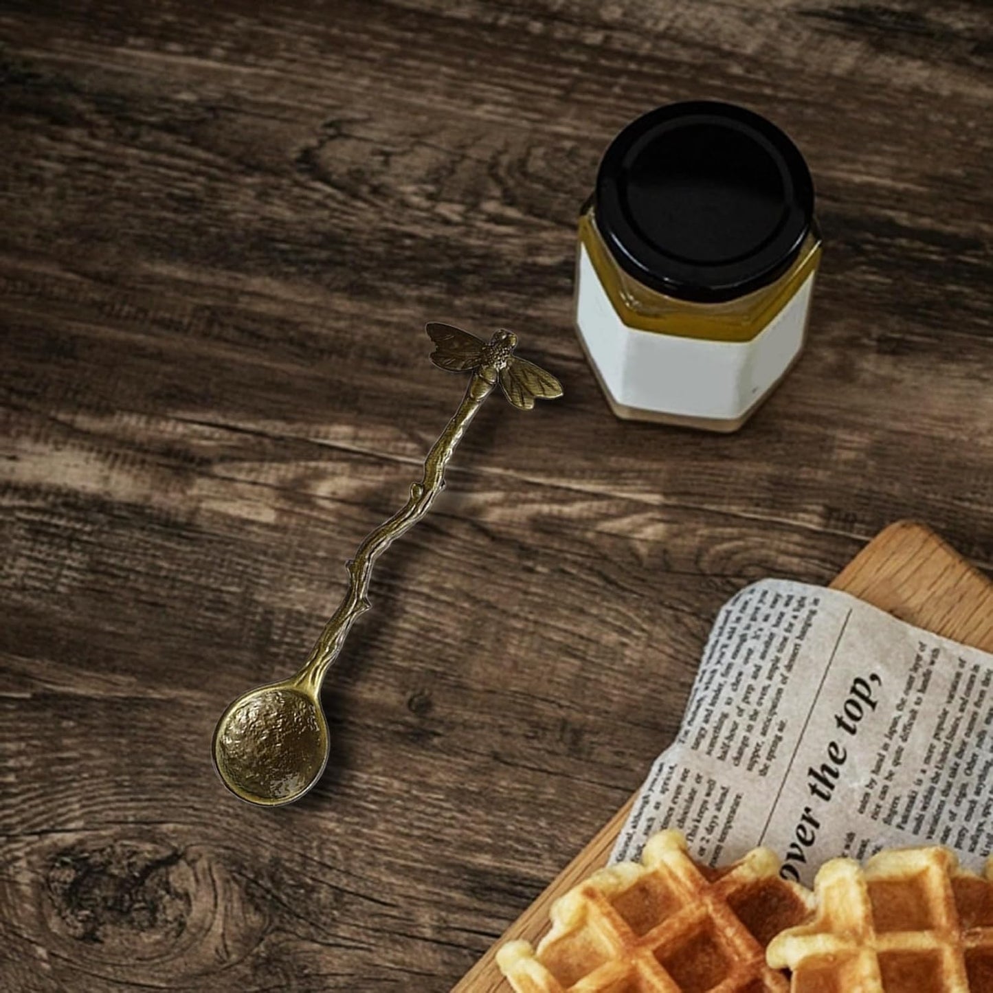 Dragonfly Spoon - Coffee Spoon, Teaspoon, Stainless Steel Tableware for Dessert & Cake