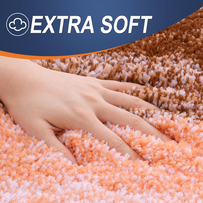 OLANLY Bathroom Runner Rug - Extra Soft Microfiber Mat | Quick-Dry, Washable, 70x24 Inches, Orange