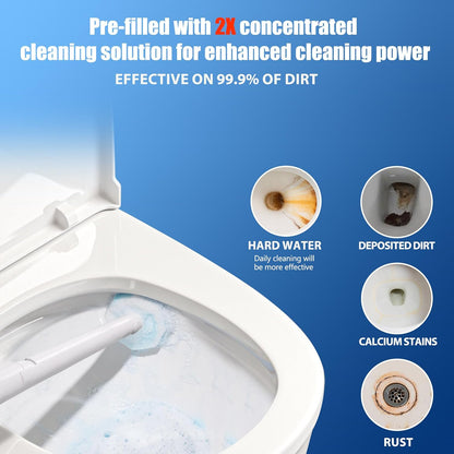 Set 30 System-1 1 Caddy&30 Disposable Toilet Brush and Holder with Refills, Wall-Mounted Toilet Brush, Toilet Cleaning