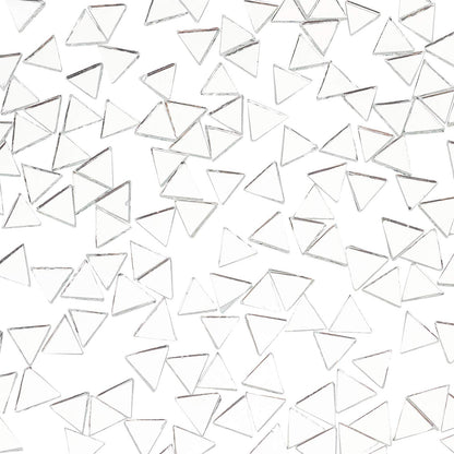 PH PandaHall 260g 0.5 inch Triangle Glass Mirror Tiles Mini Glass Decorative Mosaic Tiles for Home Decoration Crafts Jewelry Making, Clear