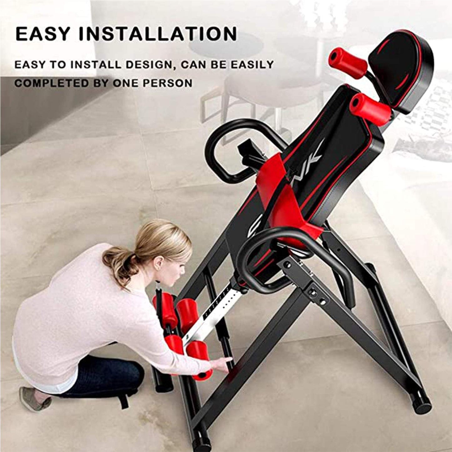 Gravity Heavy Duty Inversion Table, Back Stretcher Machine for Pain Relief Therapy, Inversion Equipment - Headrest and Adjustable Protective Strap
