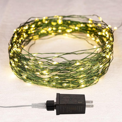 RESNICE 2 Pack Green Wire Fairy Lights Plug in 66Ft 200 LED Warm White Twinkle Lights LED String Lights with Remote for Christmas Tree Bedroom Living Room Wall Patio Party Decoration