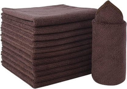 12 Inch 12 Inch 12 Pack SINLAND Absorbent Microfiber Dish Cloth Kitchen No Streak Cleaning Cloth Dish Rags Lens Cloths
