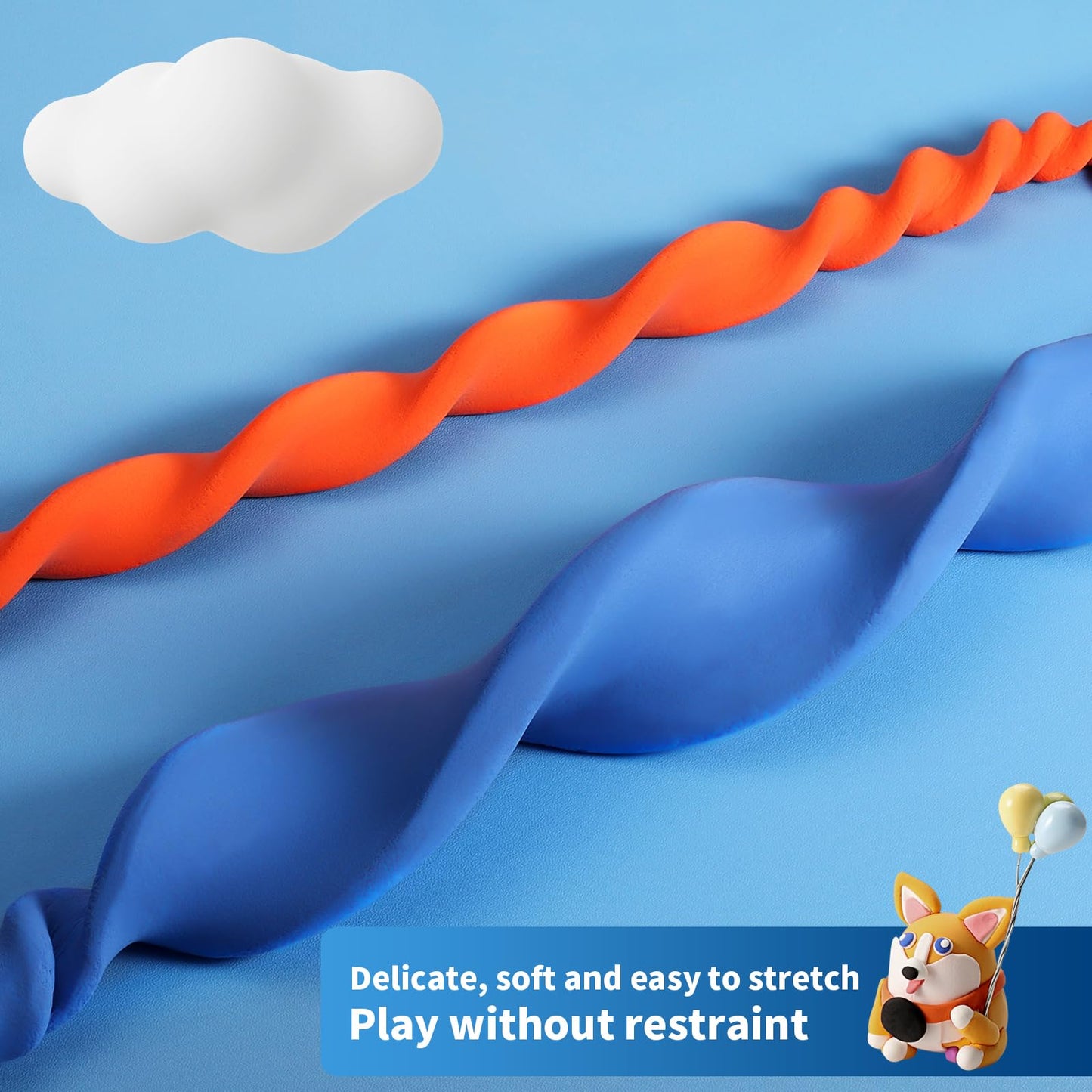 ifergoo Air Dry Clay for Kids - 102 Colors Modeling Magic Foam Clay Kit, Safe & Non-Toxic, Kids DIY Model Art & Crafts Toys with Sculpting Tools, Birthday Gifts for Boys & Girls 3-12 Years Old