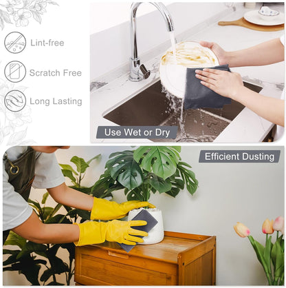 40 Sheets-11.8" 11.8", Homaxy Tear Away Dish Cloths Rolls, X Reusable Washable Dish Towels for Kitchen, Ultra Absorbent
