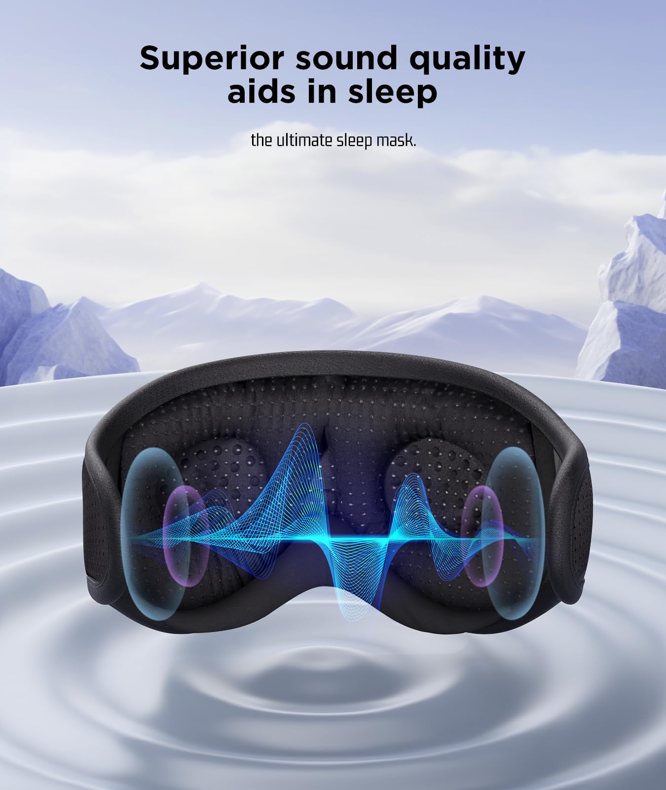LC-dolida Sleep Headphones, White Noise Bluetooth Sleep Mask 3D Wireless Timing Eye Mask for Sleeping, Sleep Mask with Bluetooth Headphones for Side Sleepers Travel Yoga, Cool Gadgets for Men Women