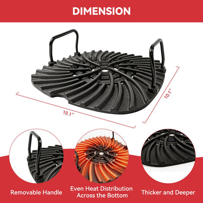 Grill Grate and Splatter Shield for Ninja Foodi 5-in-1 Grill Parts, Non-Stick Griddle Pan and Splatter Screen for Ninja Foodi AG300, AG301C, AG302, AG400 Accessories