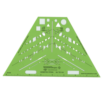 Alvin, TD1143, Isometric Piping Template, 8.5" x 5.25" x .030"