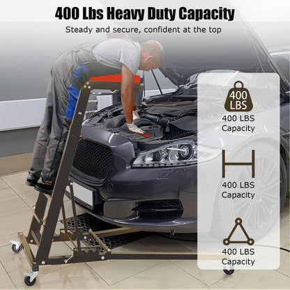 GAOMON Top Automotive Creeper, Adjustable Height 48" to 66", 400 LBS Capacity High Creeper, 4 Swivel Caster Wheels, Heavy Duty Foldable Creeper for Home Garage, Workshop