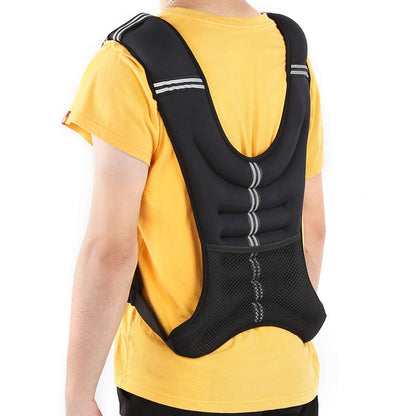 Alomejor Adjustable Weighted Vest for Strength Training - Premium Elastic Material - Widened Shoulder Straps and Comfortable Enhance Your Workout with Added Weight
