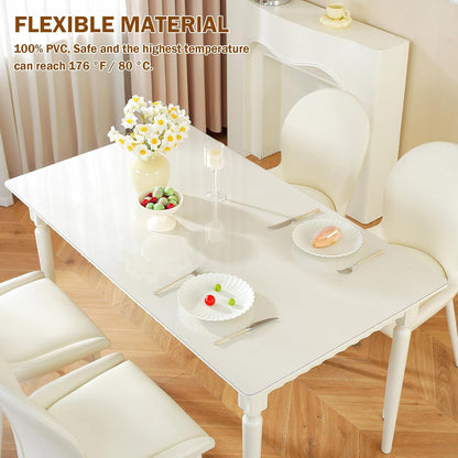 16 60 Inch 1.5mm Royhom Clear Table Protector x - Thick Plastic Table Cover, Clear Table Cover Protector Rectangle